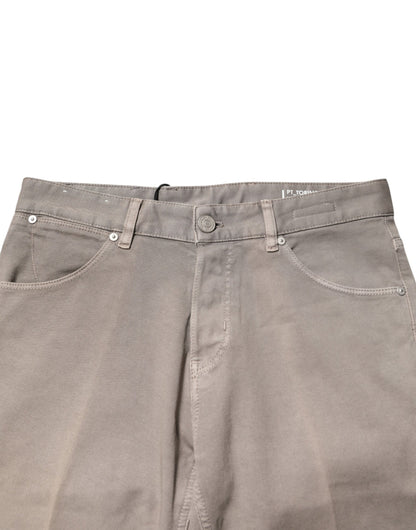 PT Torino Brown Bull Denim Reggae Mastice Straight Trouser Jeans