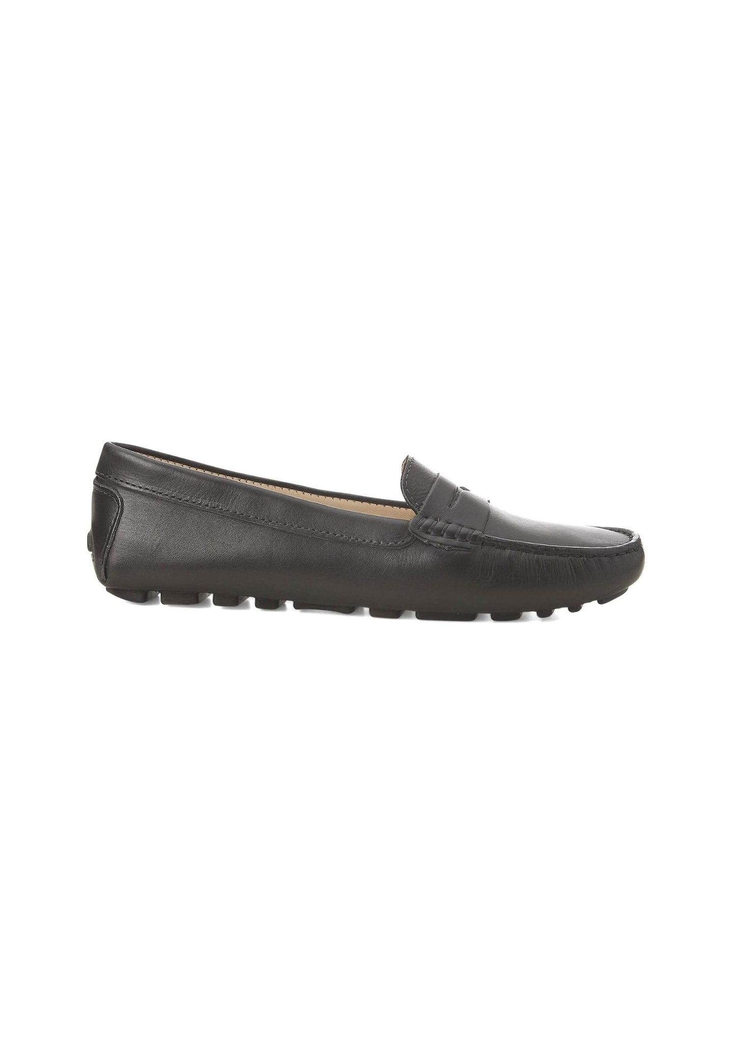 Mangará Atelier Black Calf Leather Penny Loafers – Women’S Classic Driving Shoes