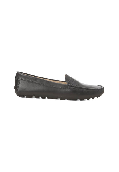 Mangará Atelier Black Calf Leather Penny Loafers – Women’S Classic Driving Shoes