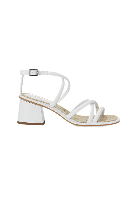 Mangará Atelier White Bromelia Women'S Sandals - Block Heel