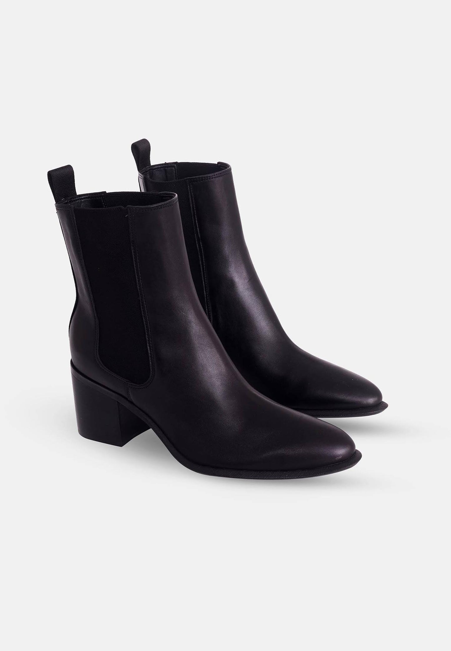 Mangará Atelier Brown Leather Ankle Boots Canna – Chelsea Boots With 6.5 Cm Block Heel
