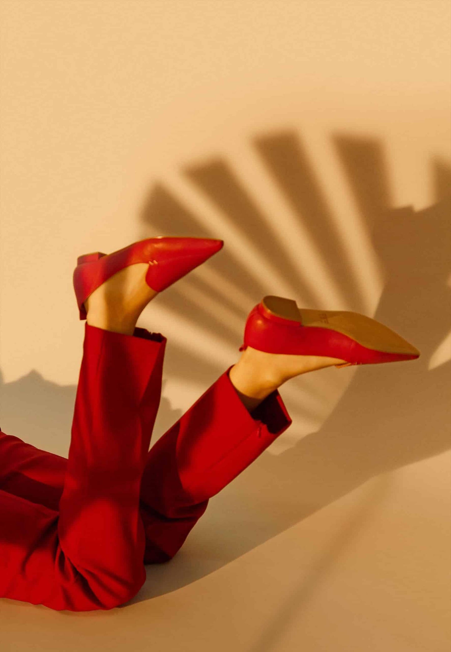 Mangará Atelier Red Leather Ballerinas Butia – Women’S Pointed-Toe Flat Shoes