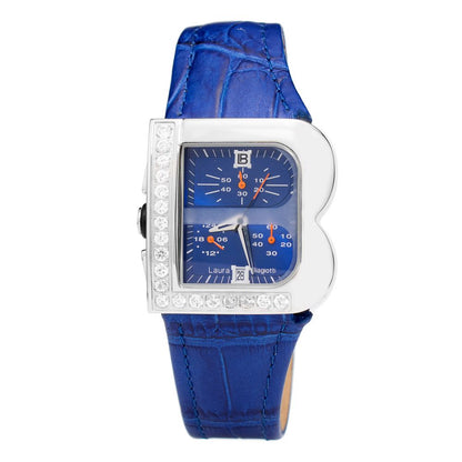 Laura Biagiotti Blue Leather Dress Watch