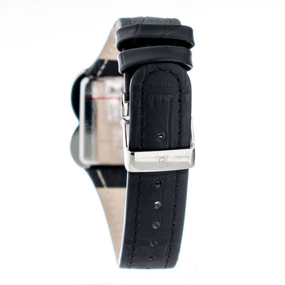 Laura Biagiotti Black Leather Dress Watch