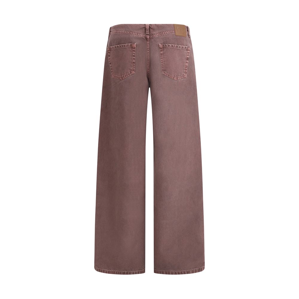 Magda Butrym Brown Cotton Relaxed Fit Jeans