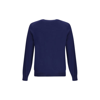 Brunello Cucinelli Blue Fleece Wool Sweatshirt