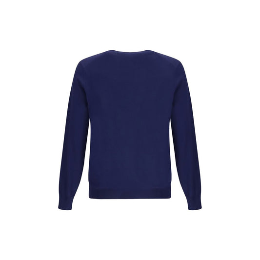 Brunello Cucinelli Blue Fleece Wool Sweatshirt