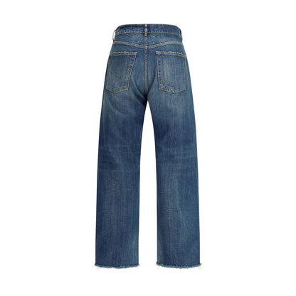Margiela Blue Cotton Straight-Leg Jeans