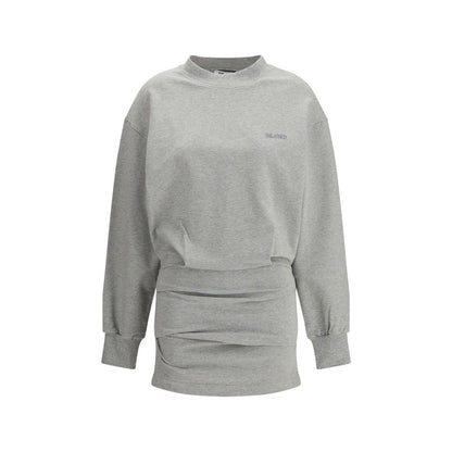 The Attico Gray Cotton Casual Dress