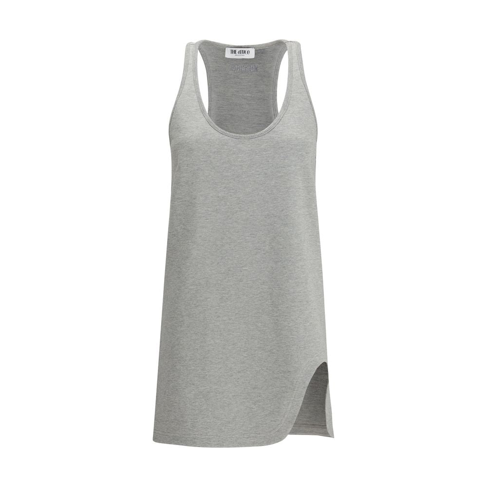 The Attico Gray Cotton Casual Dress