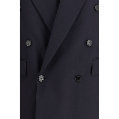 Saint Laurent Blue Wool Coat