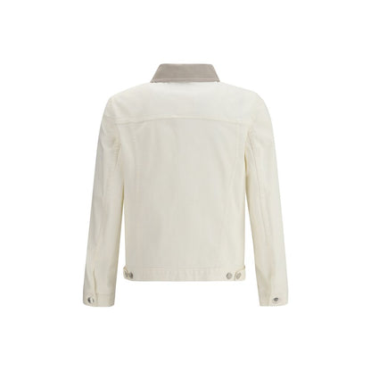 Brunello Cucinelli White Cotton Denim Jacket