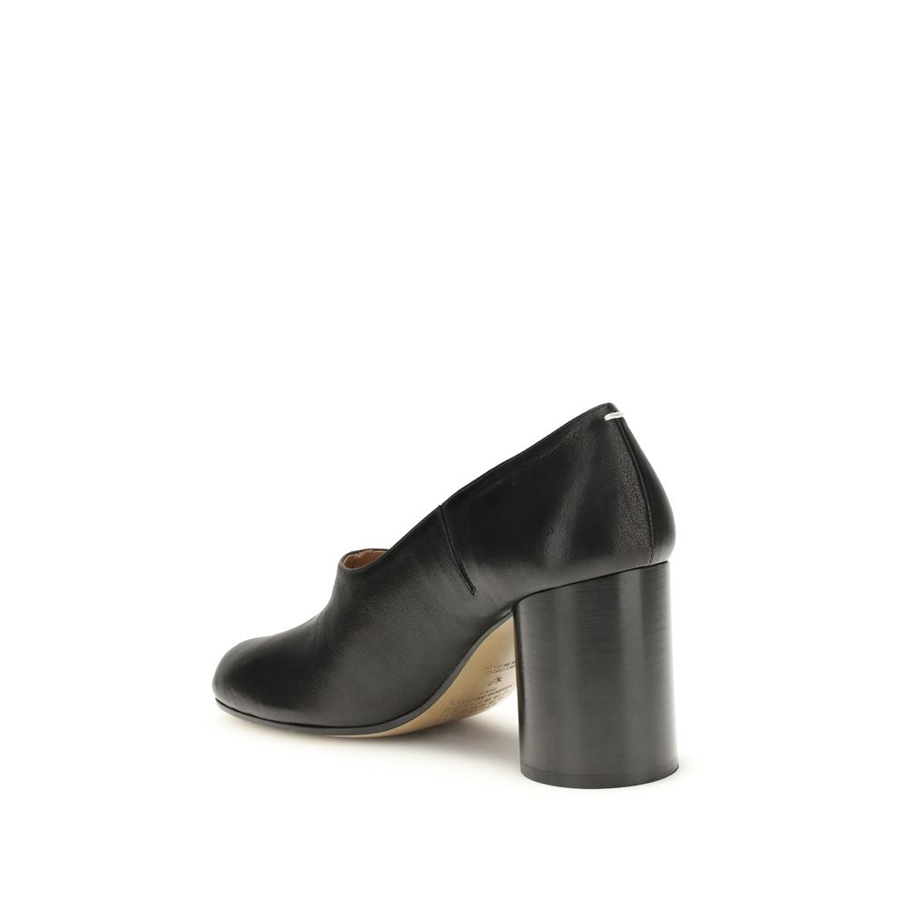 Margiela Black Calf Leather Bos Taurus Platform Pumps