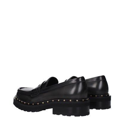 Golden Goose Black Leather Slip-On Loafers