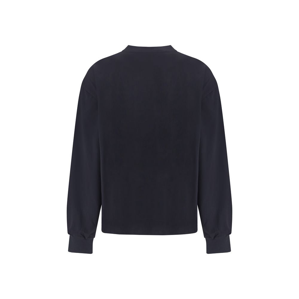 Ganni Black Cotton Sweatshirt