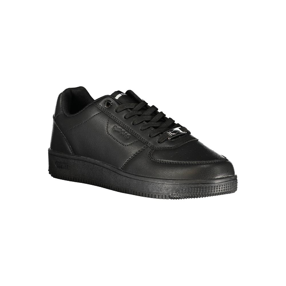 Gas Black Polyurethane Men Sneaker