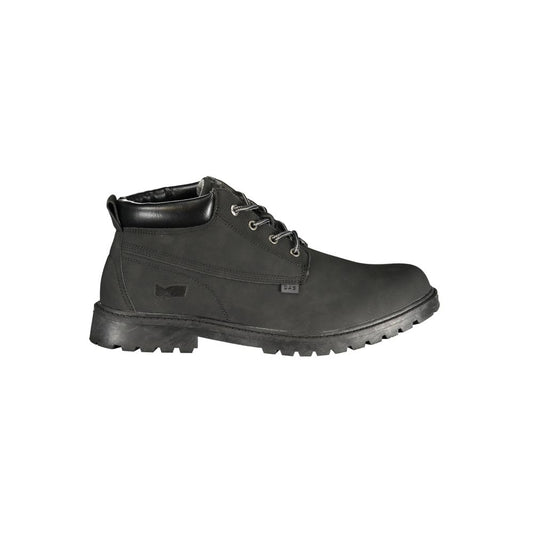 Gas Black Polyurethane Men Ankle Boot