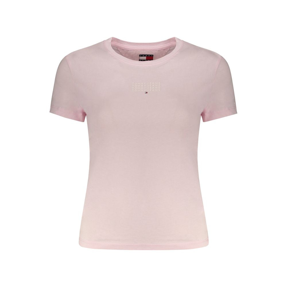 Tommy Hilfiger Pink Cotton Women T-Shirt