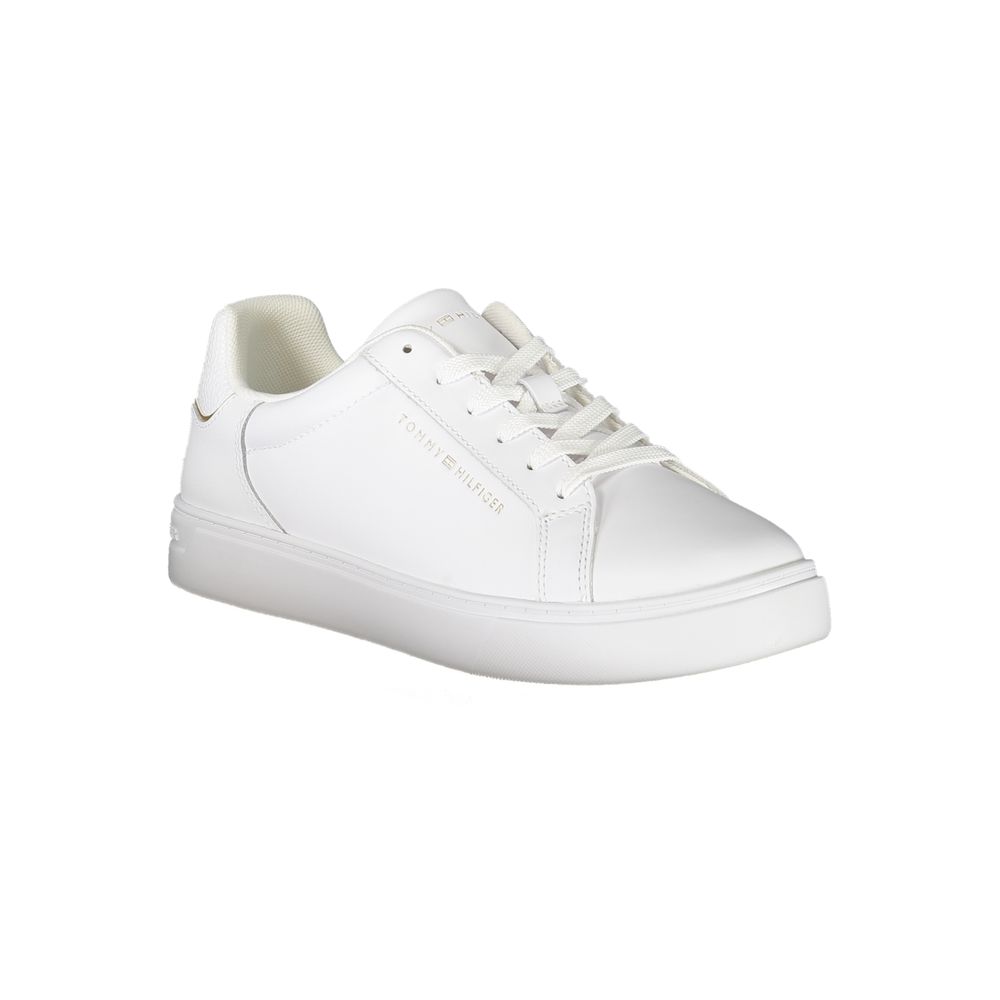 Tommy Hilfiger White Polyester Athletic Sneakers