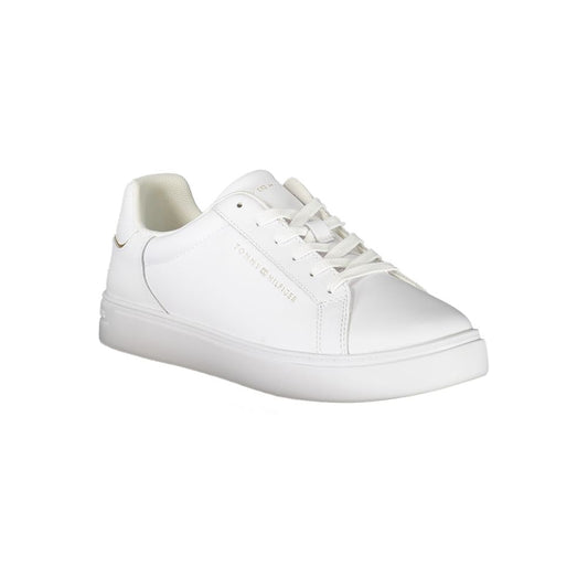 Tommy Hilfiger White Polyester Athletic Sneakers