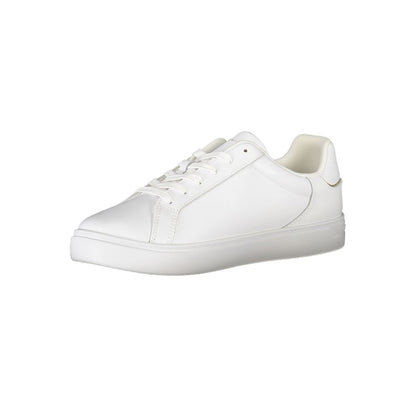 Tommy Hilfiger White Polyester Athletic Sneakers
