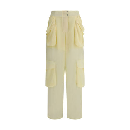 PINKO Yellow Polyester Cargo Pants