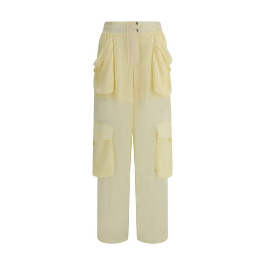 PINKO Yellow Polyester Cargo Pants