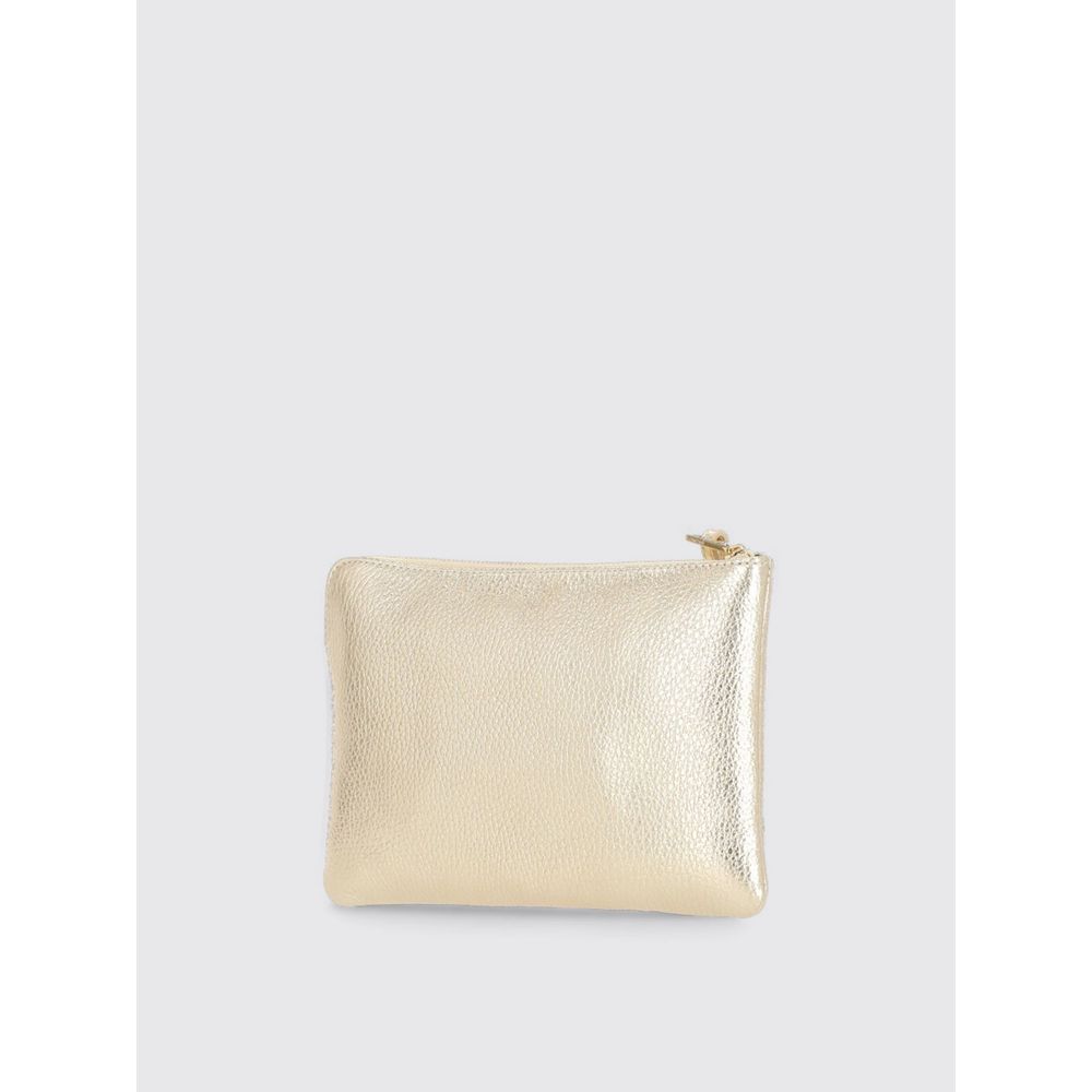 Coccinelle Gold Leather Clutch Bag