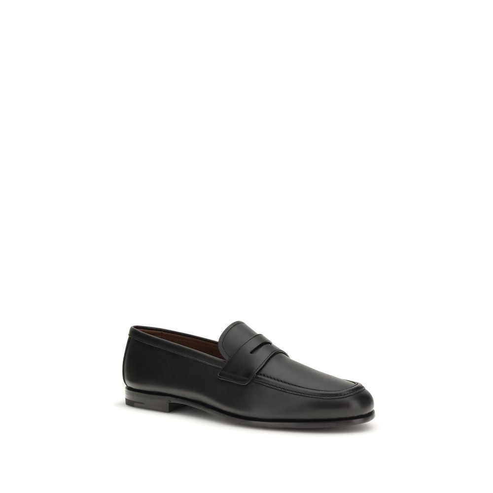 Church's Black Calf Leather Bos Taurus Slip-On Loafers