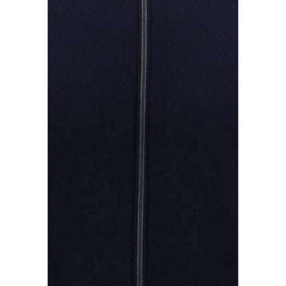 Brunello Cucinelli Blue Fleece Wool Cardigan