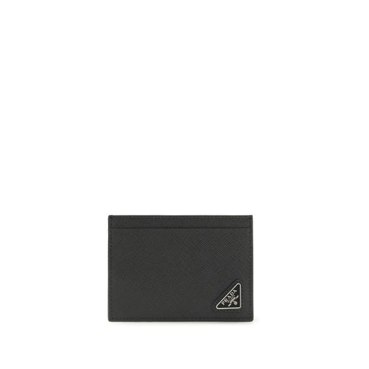 Prada Black Calf Leather Bos Taurus Wallet