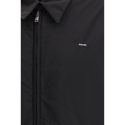 Prada Black Recycled Polyamide Full-Length Jacket