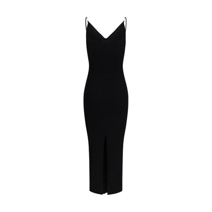 Versace Black Viscose Cocktail Dress