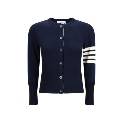 Thom Browne Blue Fleece Wool Cardigan