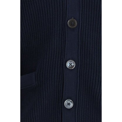 Thom Browne Blue Cotton Cardigan